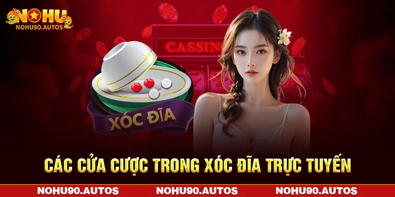 Các cửa cược trong xóc đĩa trực tuyến